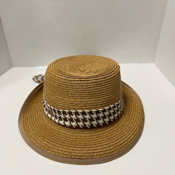 Kestral summer hat tan with Ribbon NWOT excellent condition - Picture 1 of 8